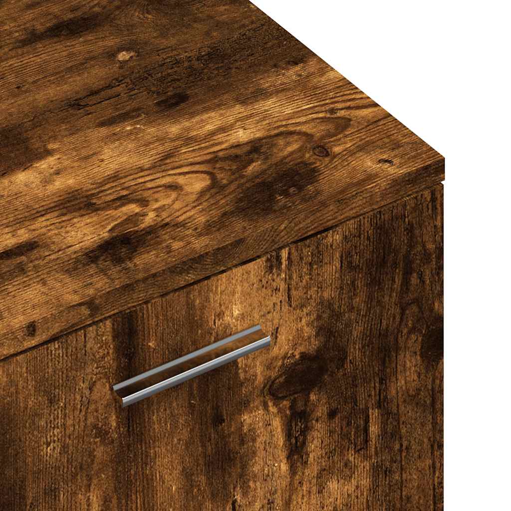 Meuble TV chêne fumé 120x34x37 cm bois d'ingénierie - XIOS