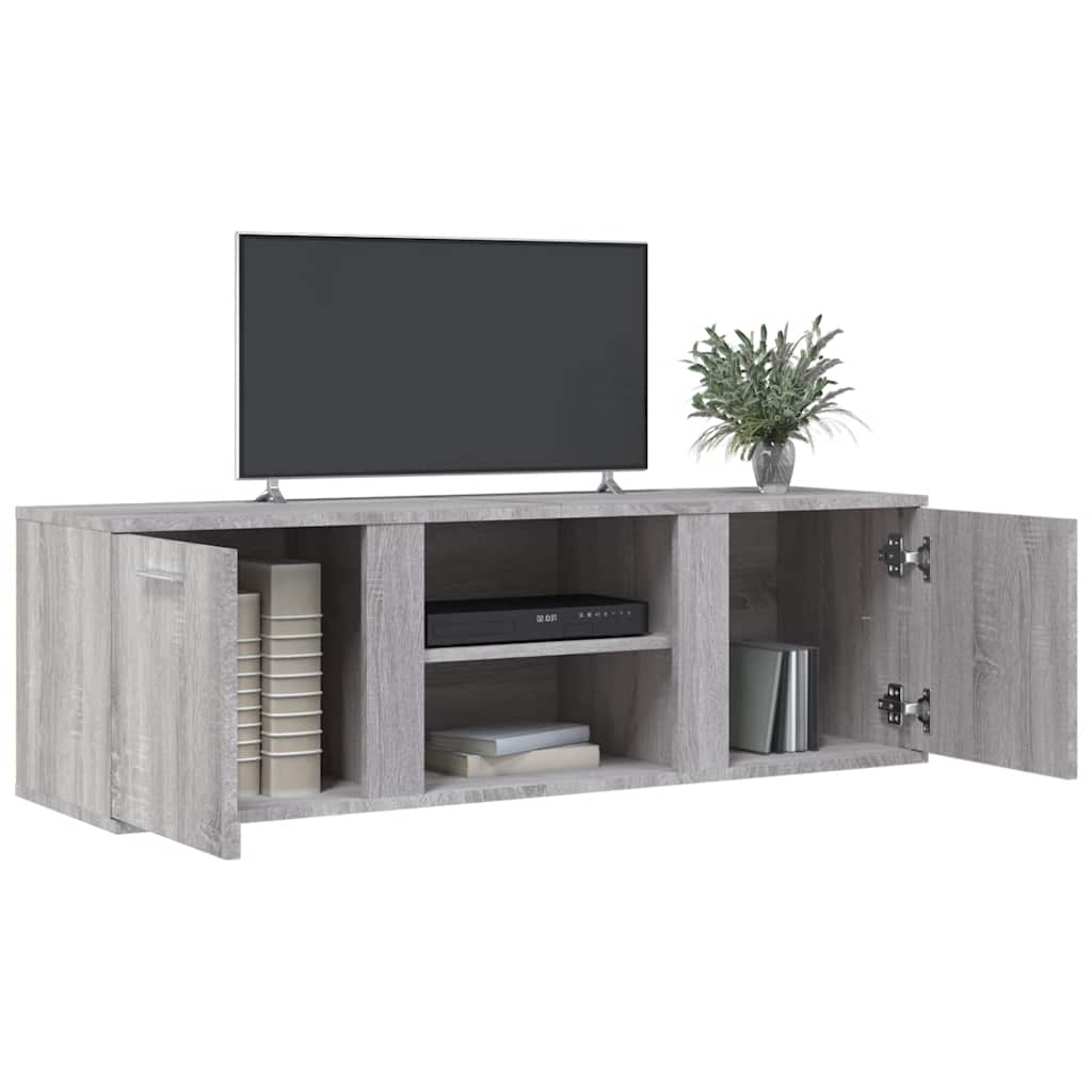 Meuble TV sonoma gris 120x34x37 cm bois d'ingénierie - XIOS