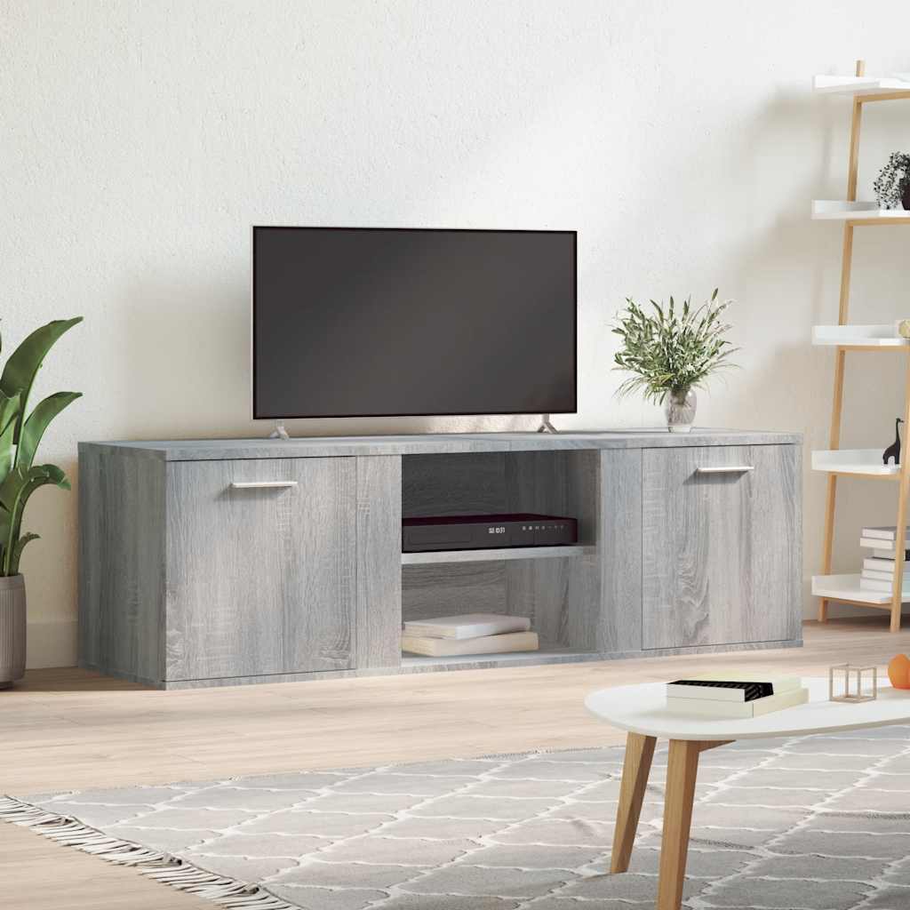 Meuble TV sonoma gris 120x34x37 cm bois d'ingénierie - XIOS