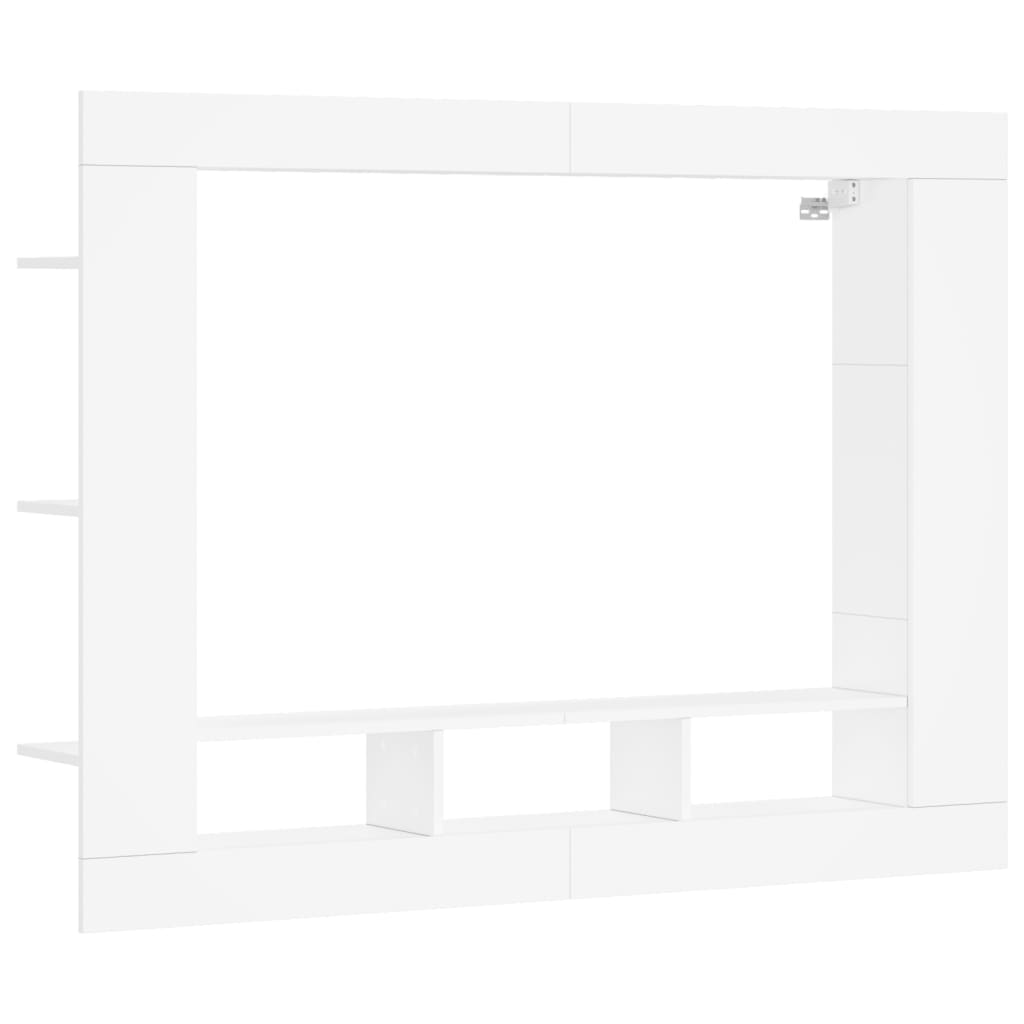 Meuble TV blanc 152x22x113 cm bois d'ingénierie - XIOS