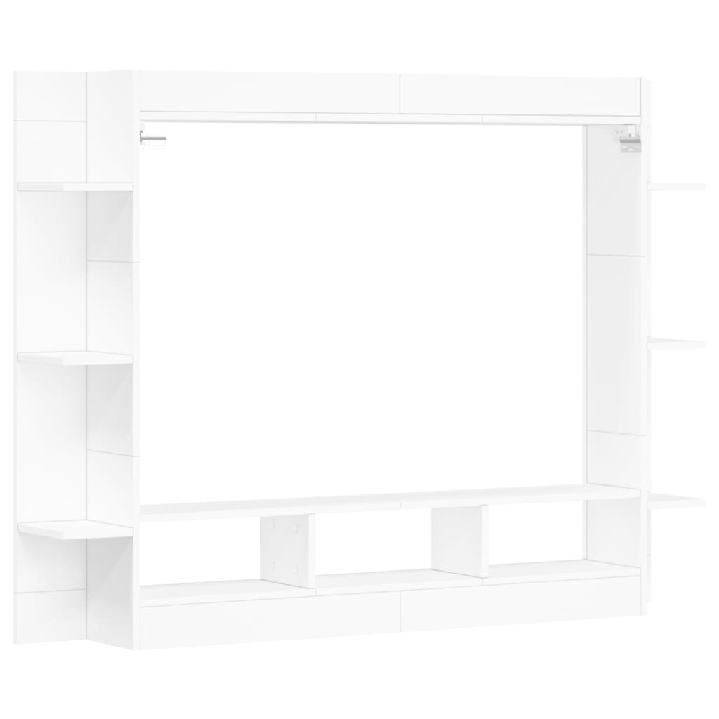 Meuble TV blanc 152x22x113 cm bois d'ingénierie - XIOS