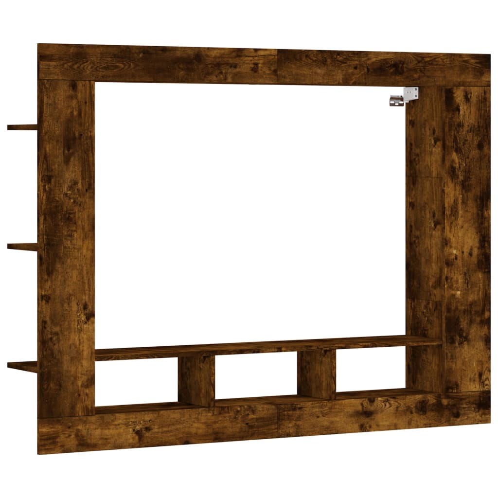 Meuble TV chêne fumé 152x22x113 cm bois d'ingénierie - XIOS