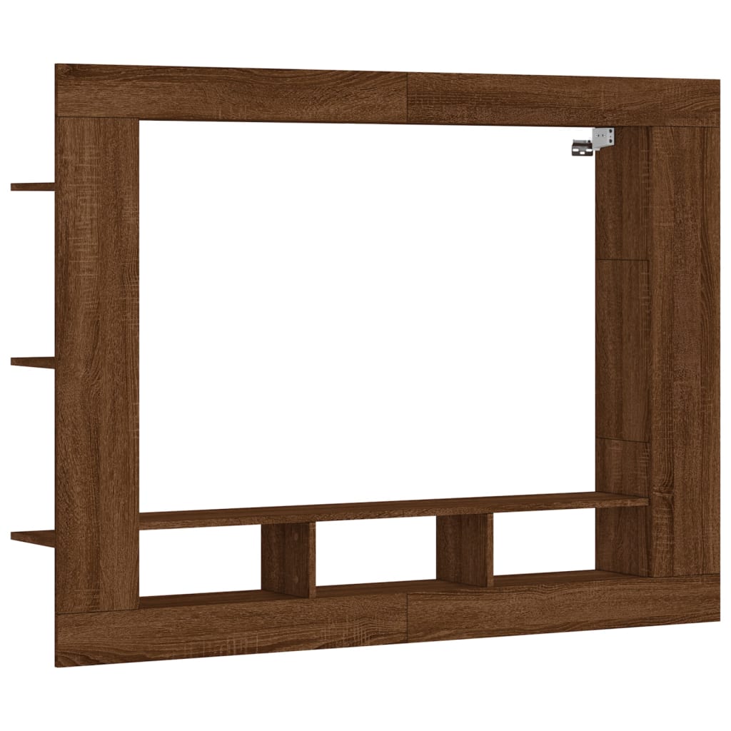 Meuble TV chêne marron 152x22x113 cm bois d'ingénierie - XIOS
