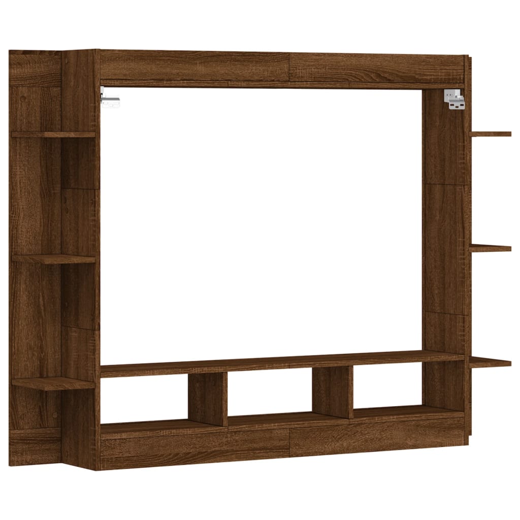 Meuble TV chêne marron 152x22x113 cm bois d'ingénierie - XIOS