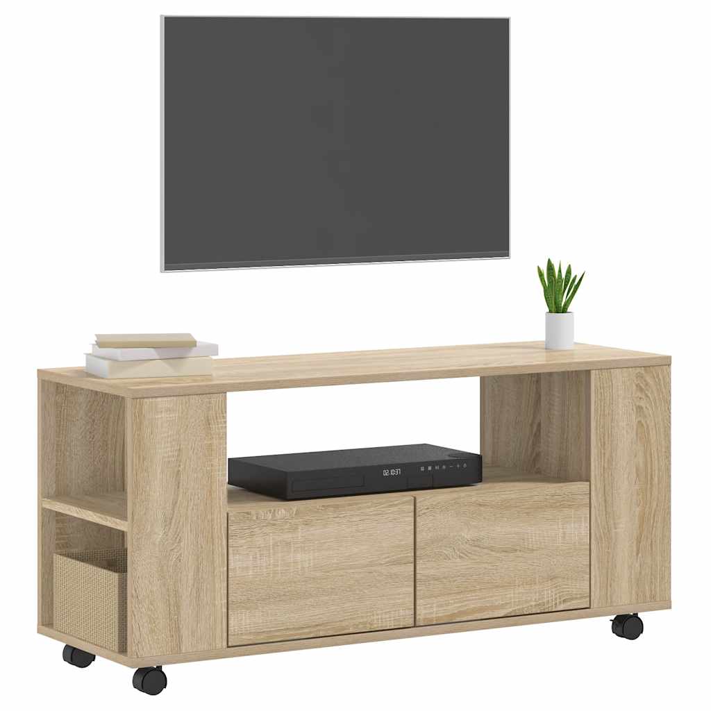 Meubles TV chêne sonoma 102x34,5x43 cm bois d'ingénierie - XIOS