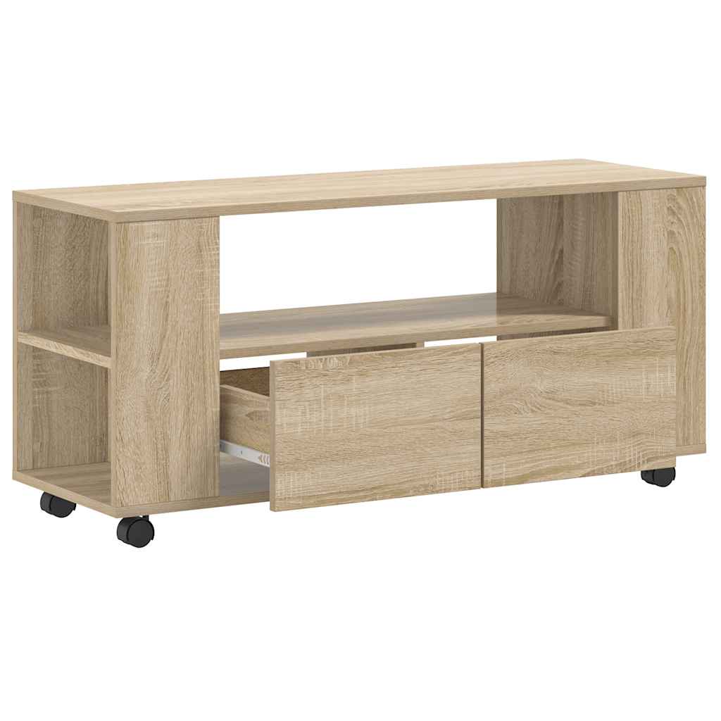 Meubles TV chêne sonoma 102x34,5x43 cm bois d'ingénierie - XIOS