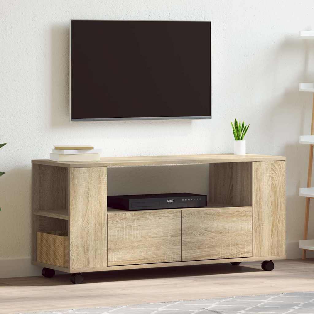 Meubles TV chêne sonoma 102x34,5x43 cm bois d'ingénierie - XIOS