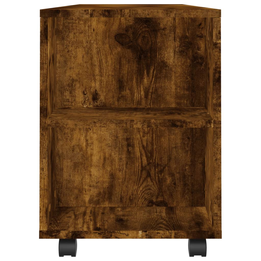 Meuble TV chêne fumé 102x34,5x43 cm bois d'ingénierie - XIOS