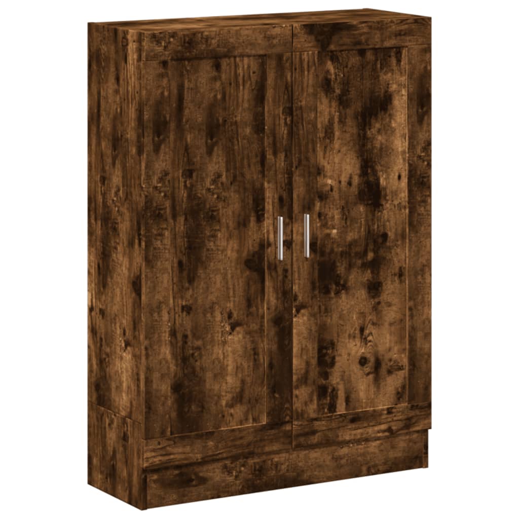Bibliothèque chêne fumé 82,5x30,5x115 cm bois d'ingénierie - XIOS