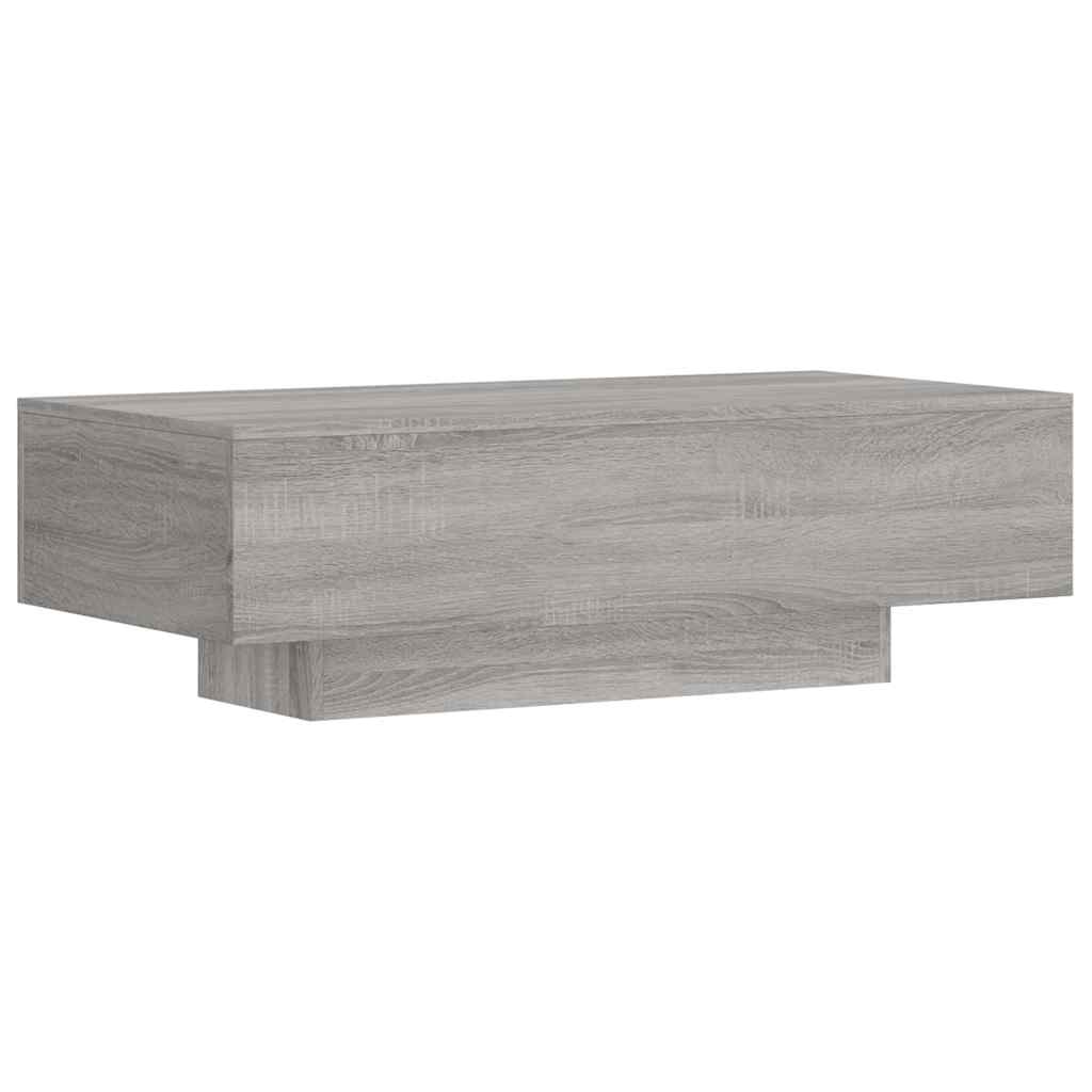 Table basse sonoma gris 100x49,5x31 cm bois d'ingénierie - XIOS