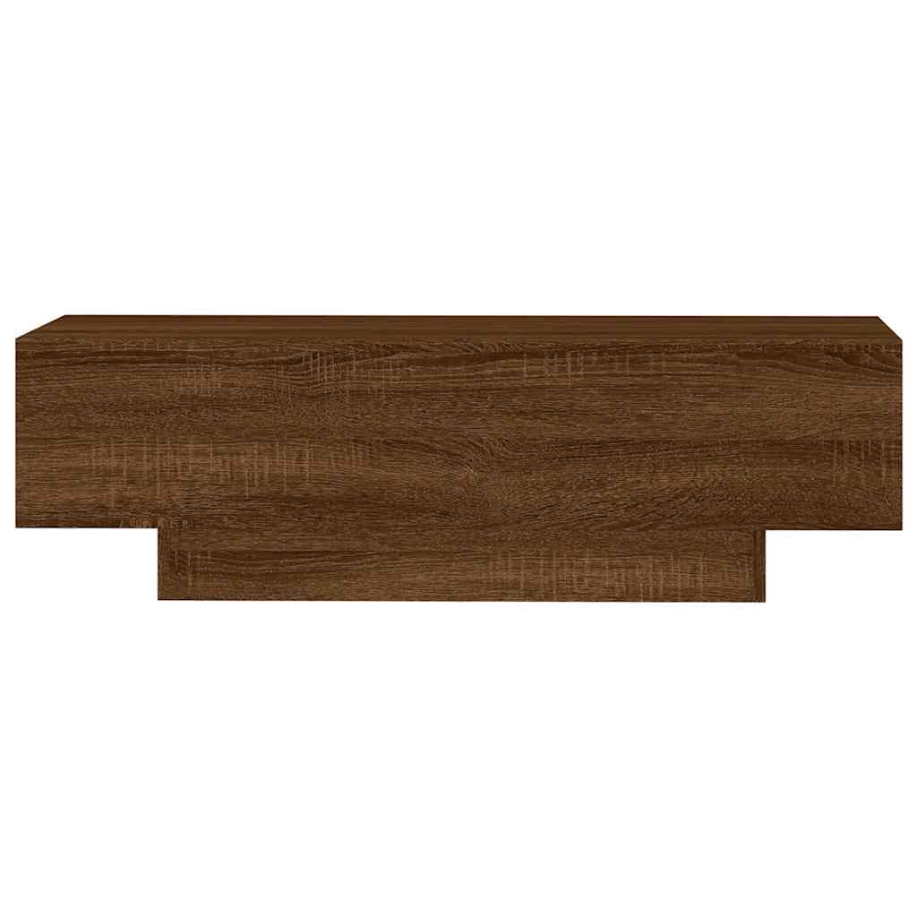 Table basse chêne marron 100x49,5x31 cm bois d'ingénierie XIOS