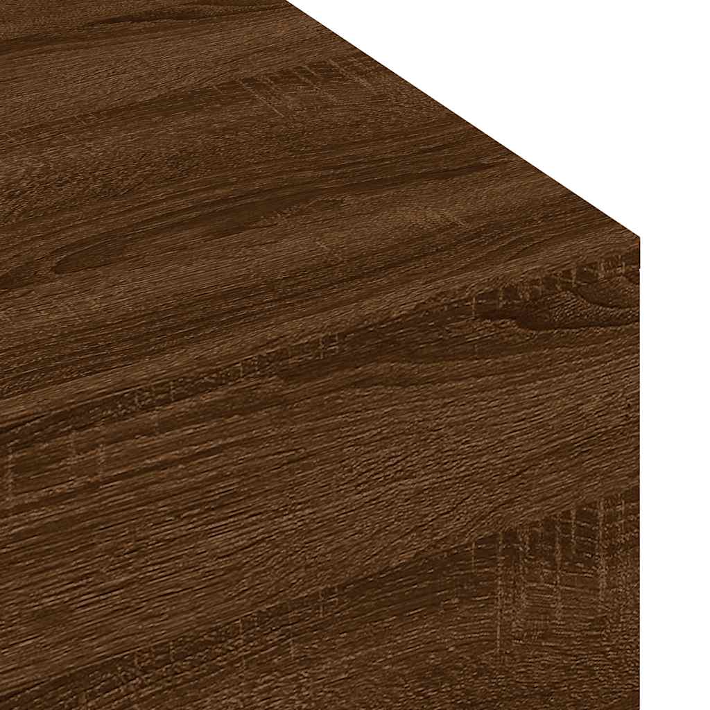 Table basse chêne marron 100x49,5x31 cm bois d'ingénierie XIOS