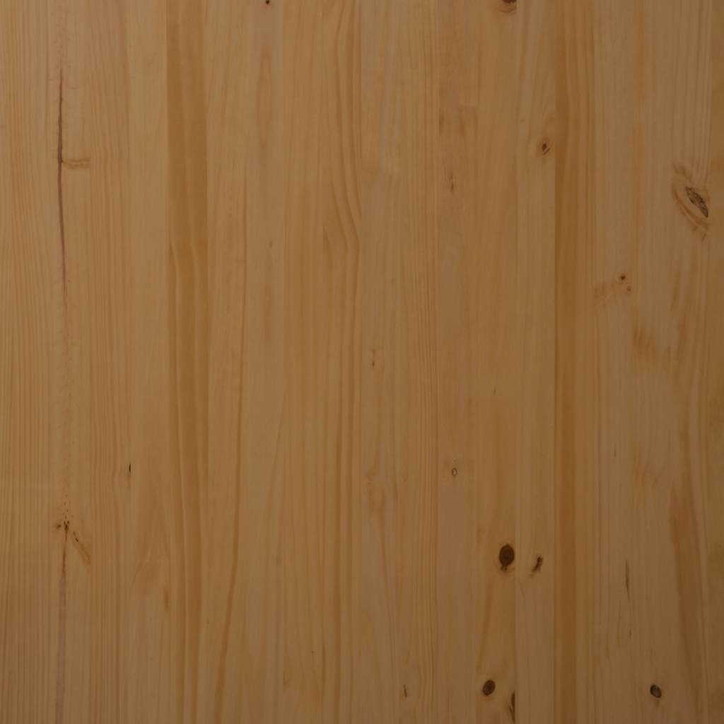 Armoire roulante avec bureau MOSS marron miel bois de pin