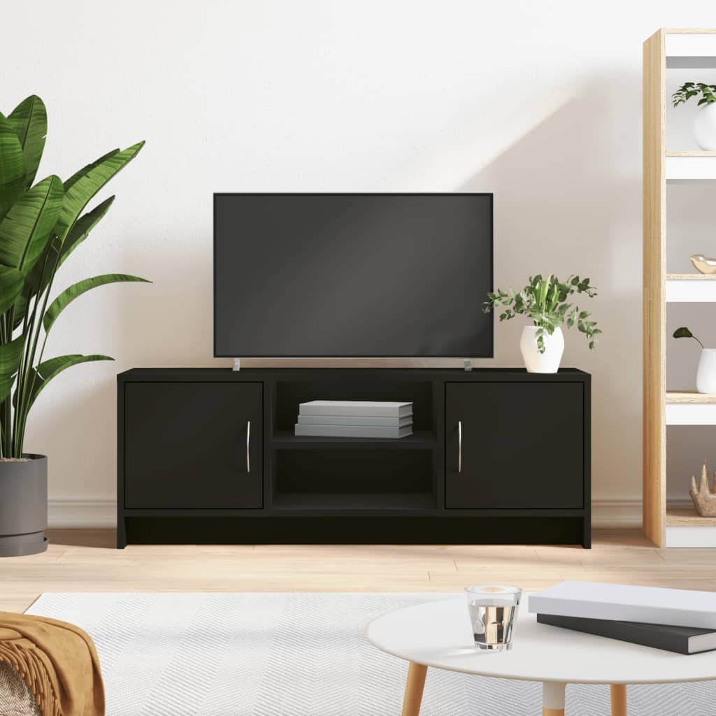 Meuble TV noir 102x30x37,5 cm bois d'ingénierie - XIOS