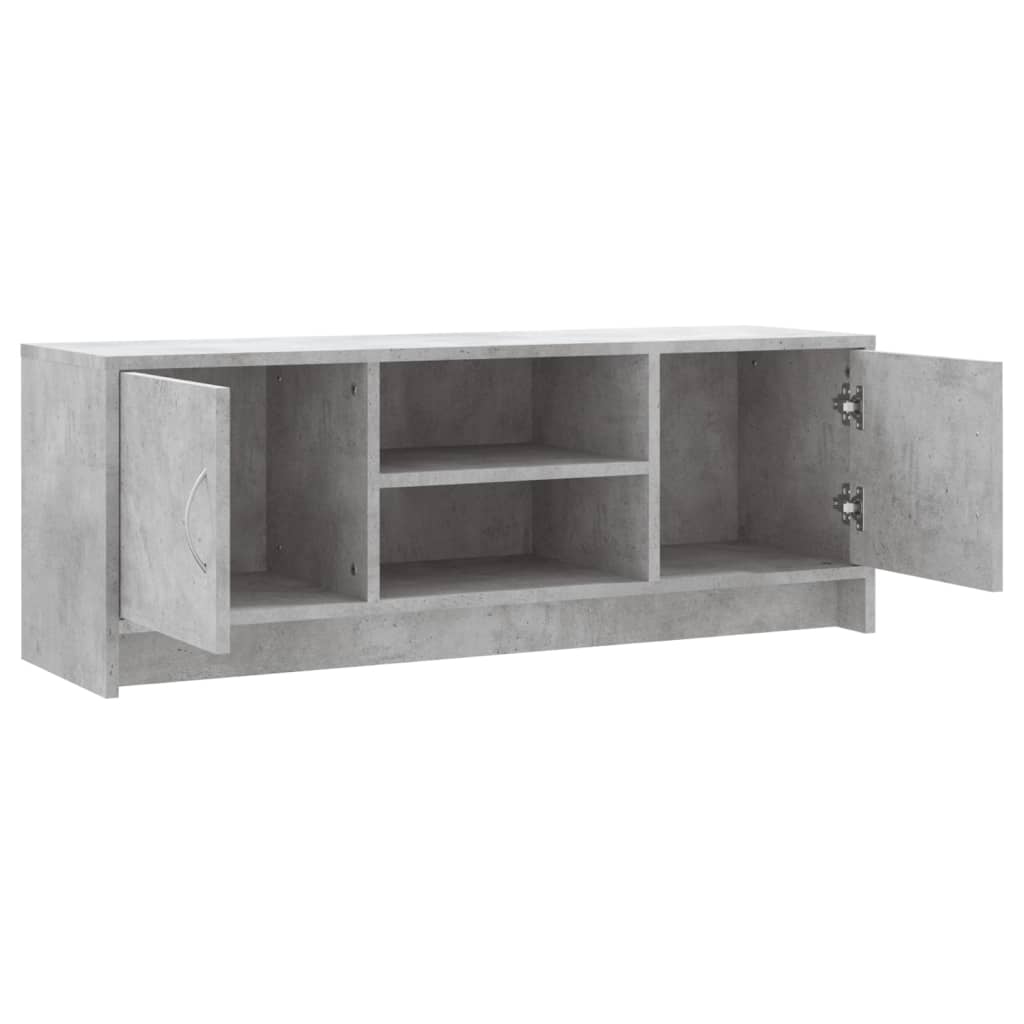 Meuble TV gris béton 102x30x37,5 cm bois d'ingénierie - XIOS