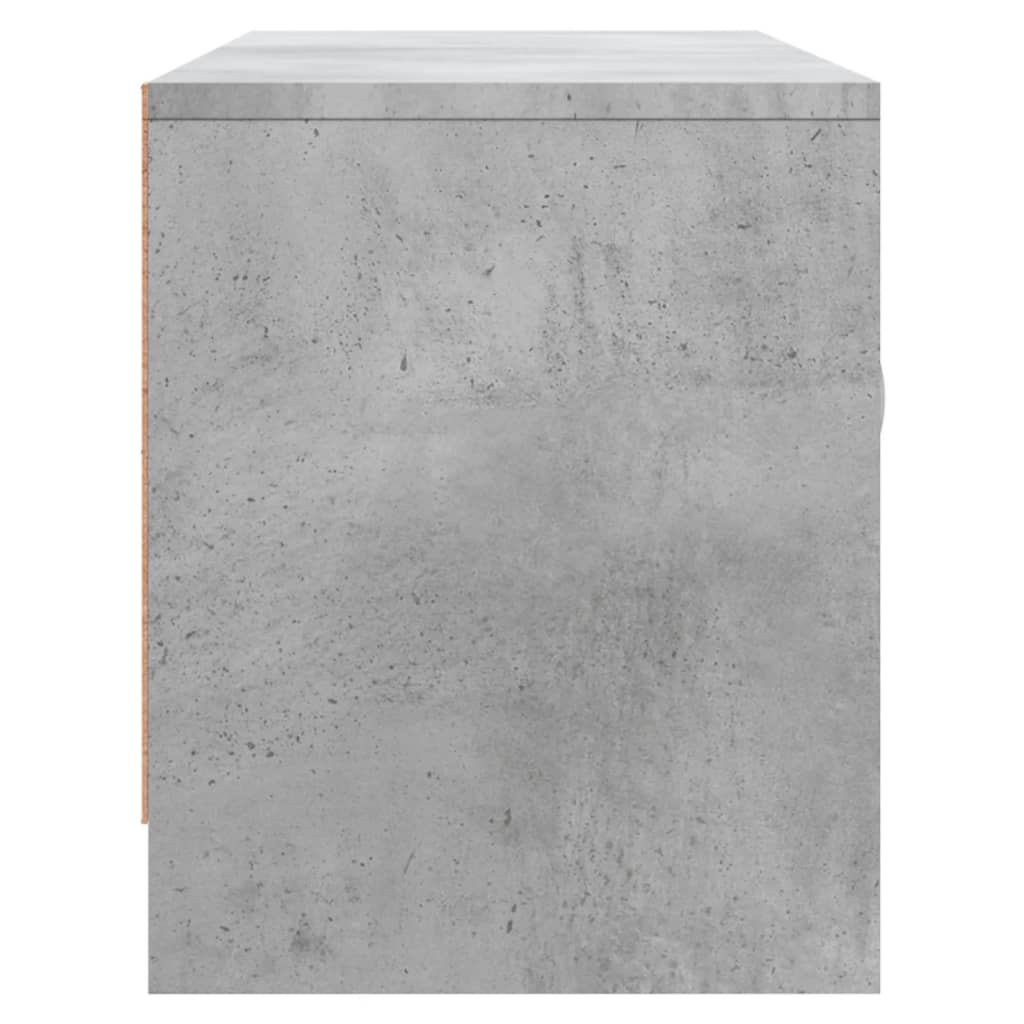 Meuble TV gris béton 102x30x37,5 cm bois d'ingénierie - XIOS
