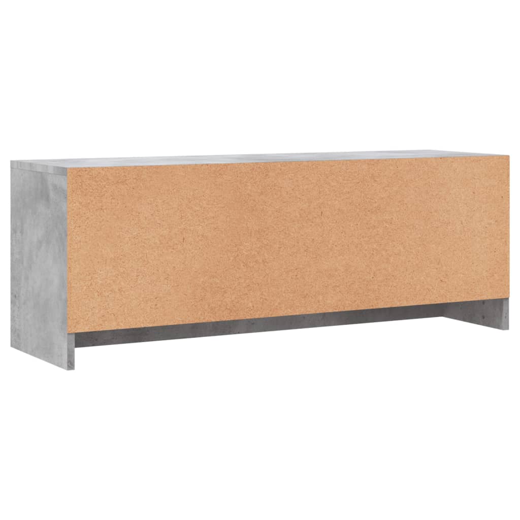 Meuble TV gris béton 102x30x37,5 cm bois d'ingénierie - XIOS
