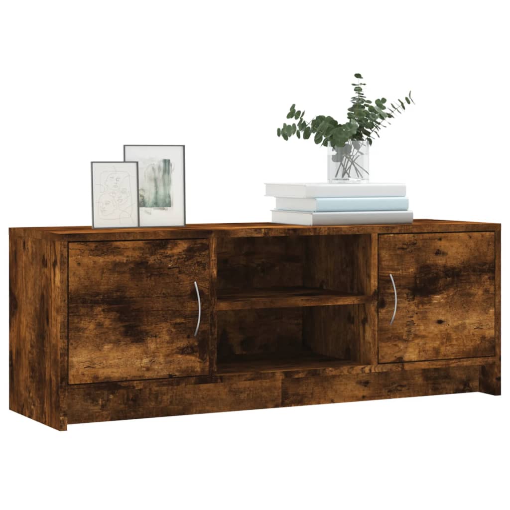 Meuble TV chêne fumé 102x30x37,5 cm bois d'ingénierie - XIOS