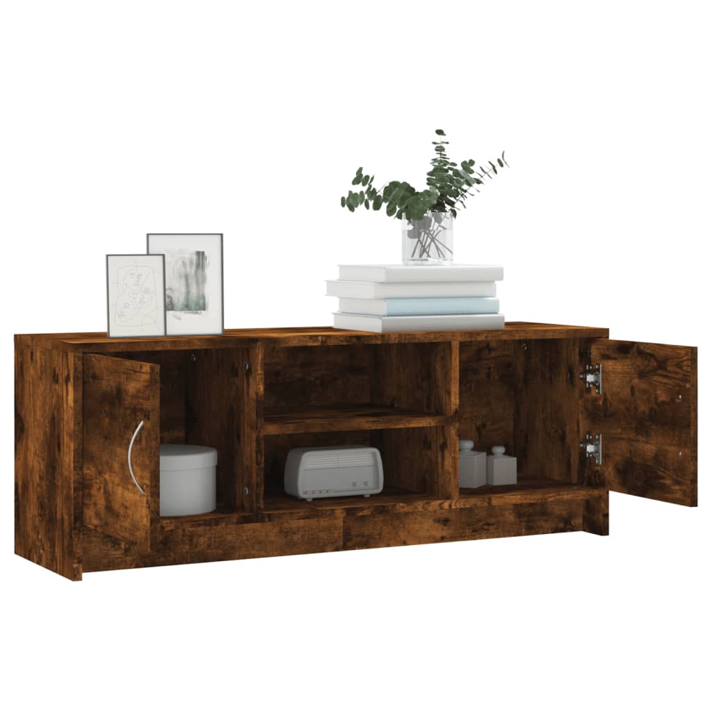 Meuble TV chêne fumé 102x30x37,5 cm bois d'ingénierie - XIOS