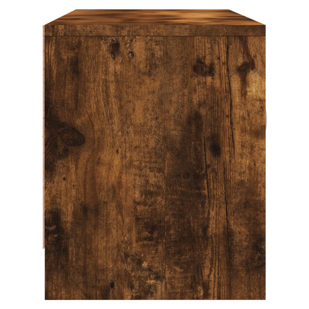 Meuble TV chêne fumé 102x30x37,5 cm bois d'ingénierie - XIOS