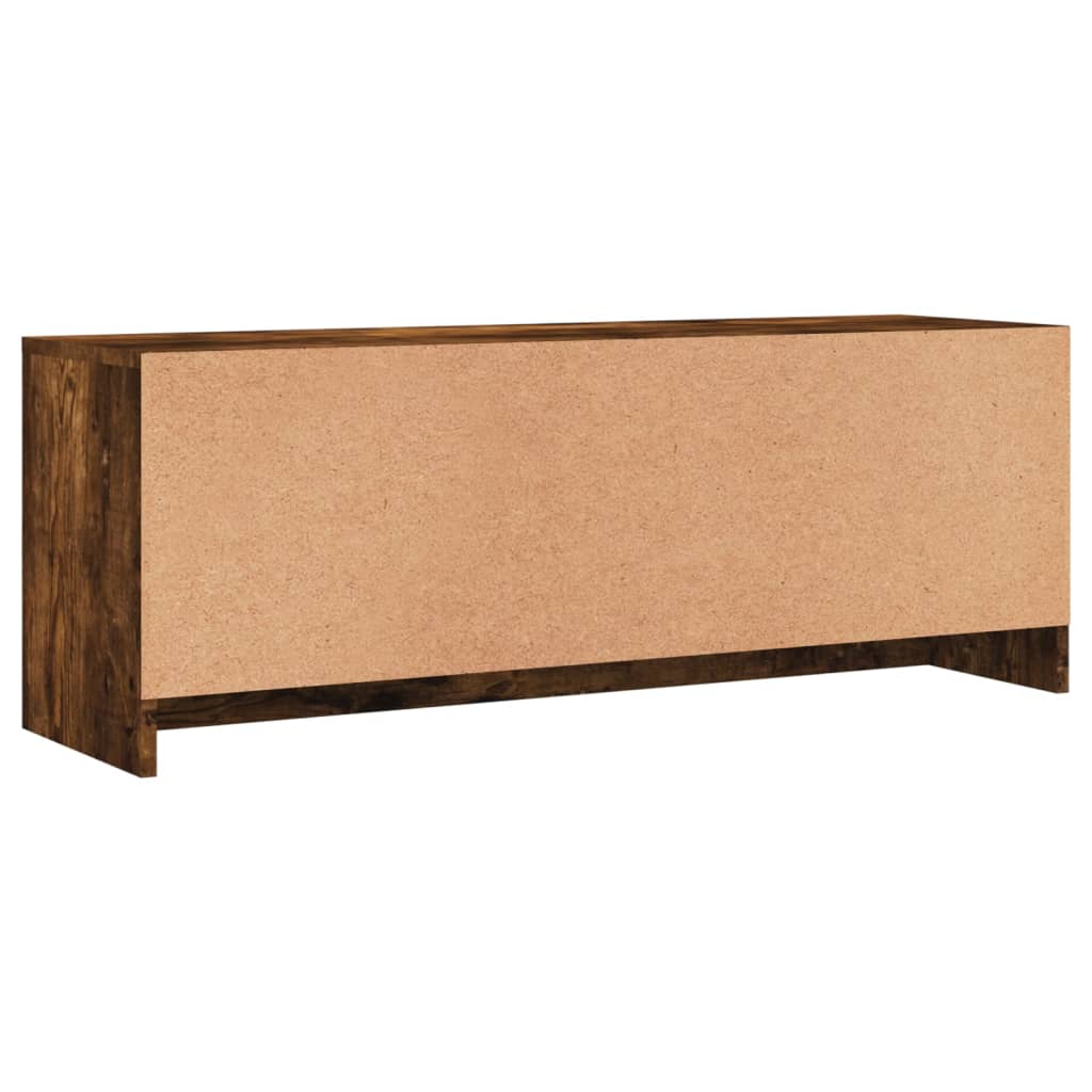 Meuble TV chêne fumé 102x30x37,5 cm bois d'ingénierie - XIOS