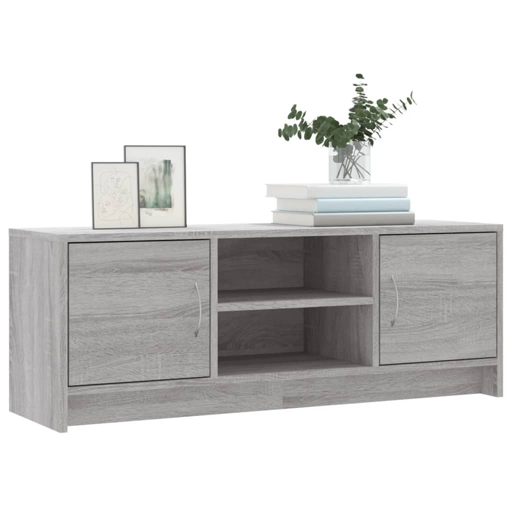 Meuble TV sonoma gris 102x30x37,5 cm bois d'ingénierie - XIOS