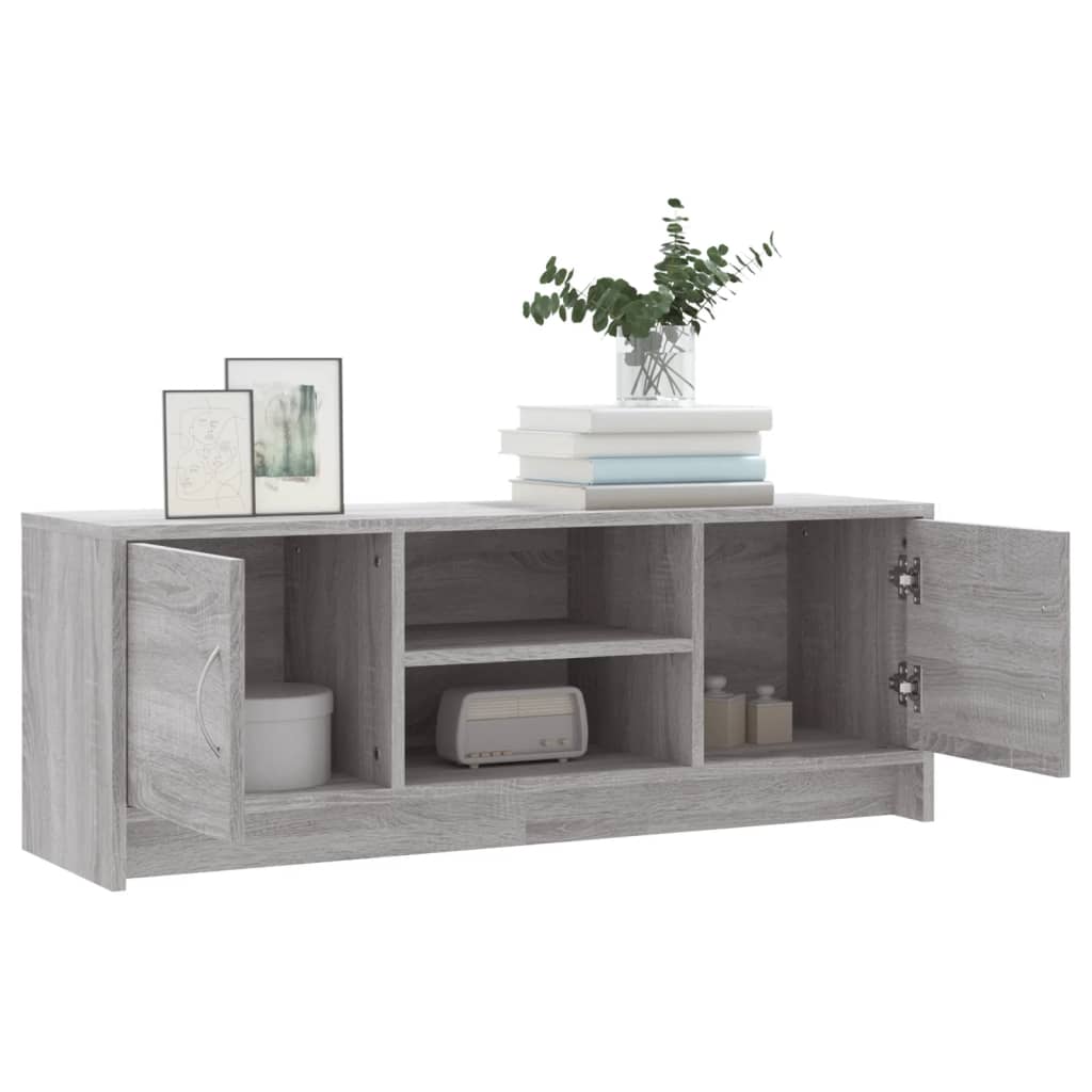 Meuble TV sonoma gris 102x30x37,5 cm bois d'ingénierie - XIOS