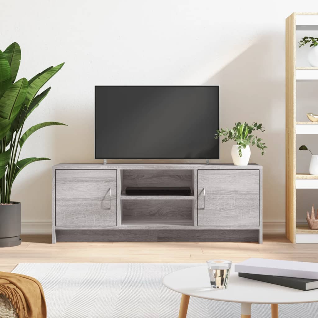 Meuble TV sonoma gris 102x30x37,5 cm bois d'ingénierie - XIOS