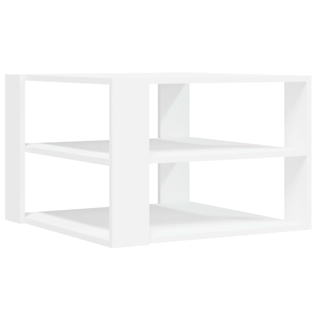 Table basse blanc 59,5x59,5x40 cm bois d'ingénierie - XIOS