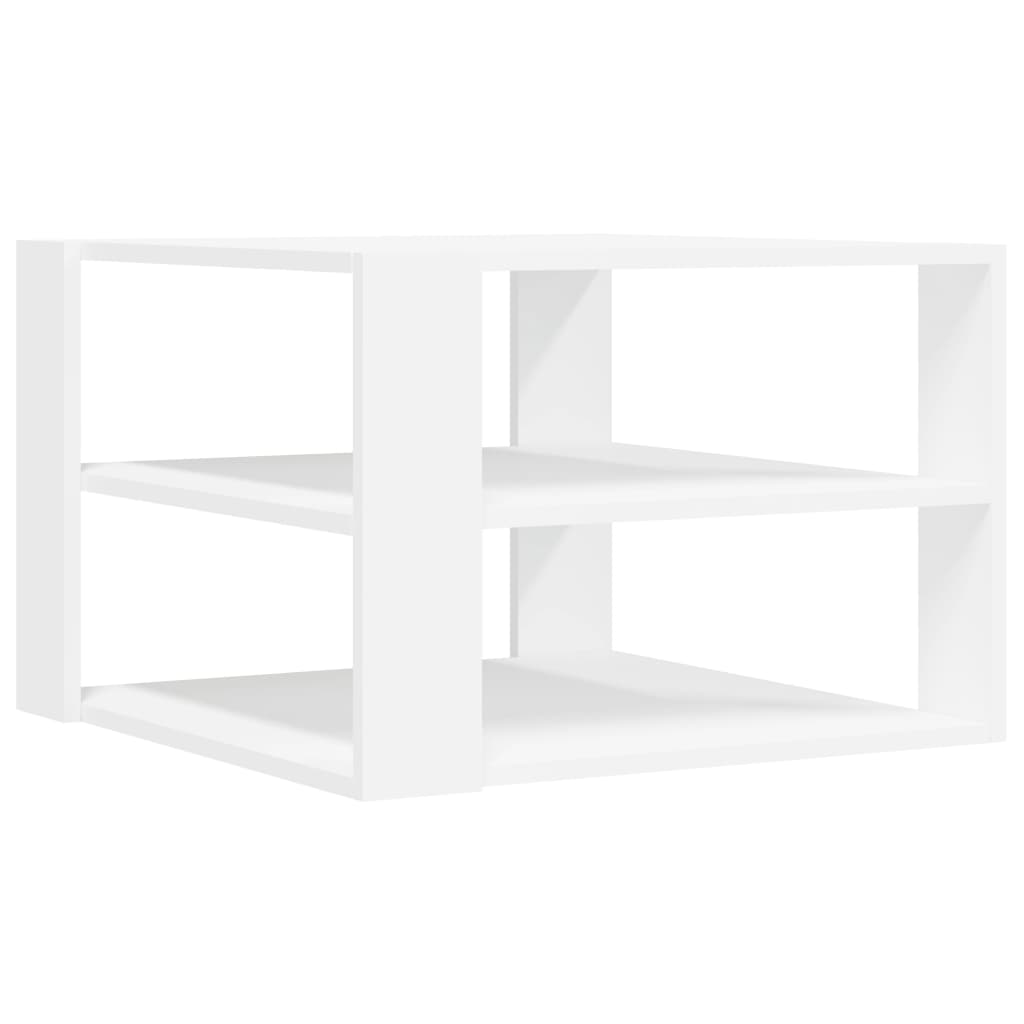 Table basse blanc 59,5x59,5x40 cm bois d'ingénierie - XIOS