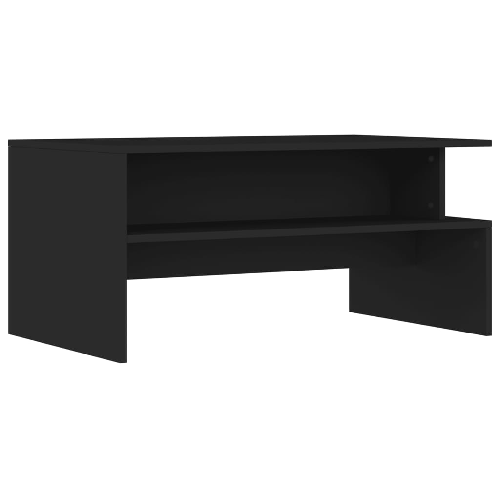 Table basse noir 90x55x42,5 cm bois d'ingénierie - XIOS