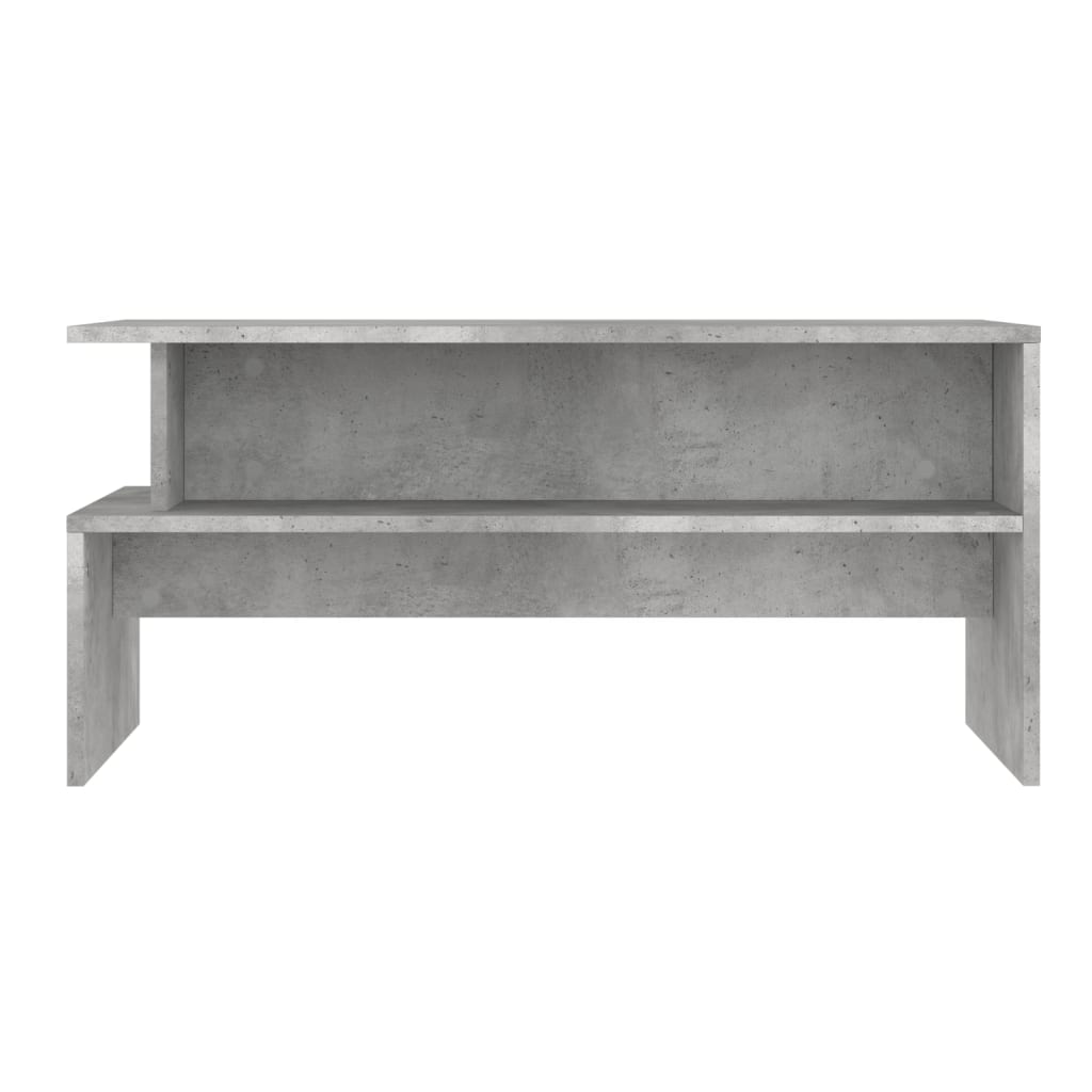 Table basse gris béton 90x55x42,5 cm bois d'ingénierie - XIOS