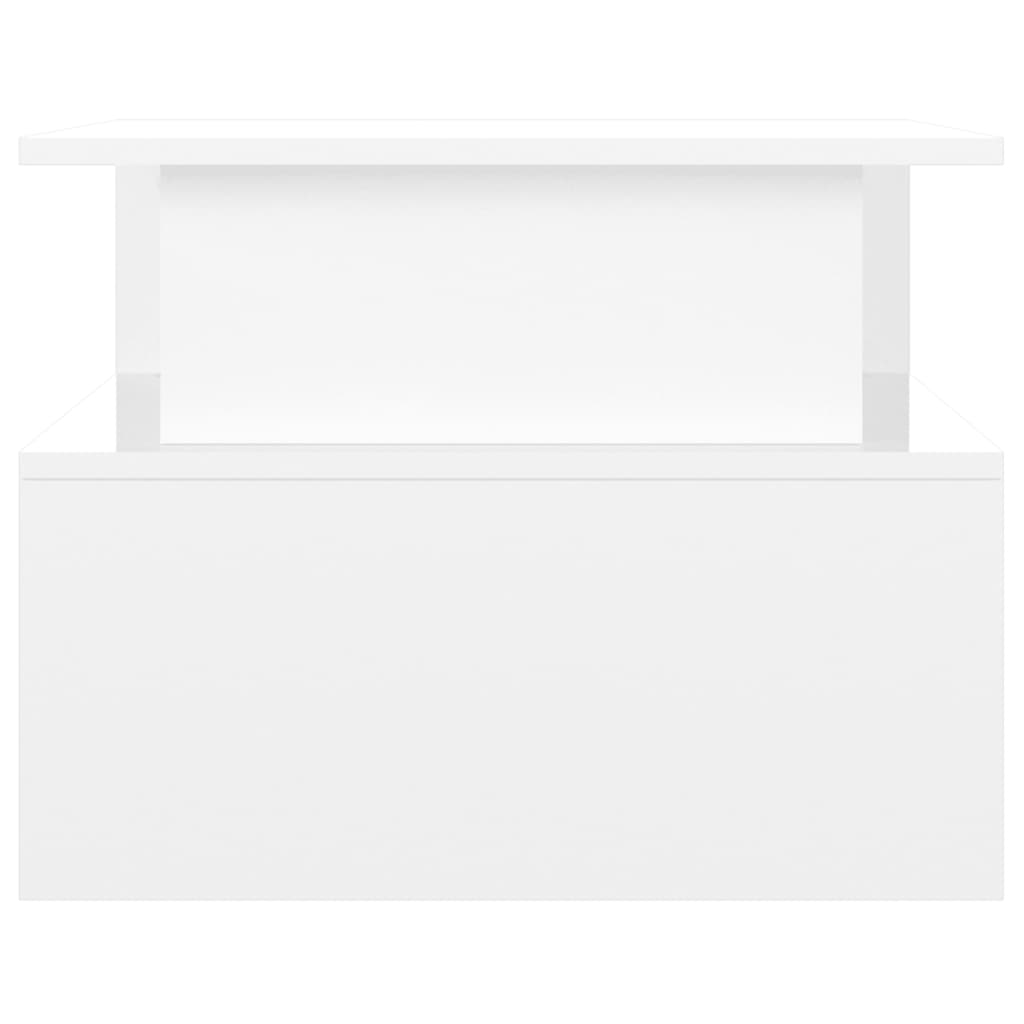 Table basse blanc brillant 90x55x42,5 cm bois d'ingénierie - XIOS