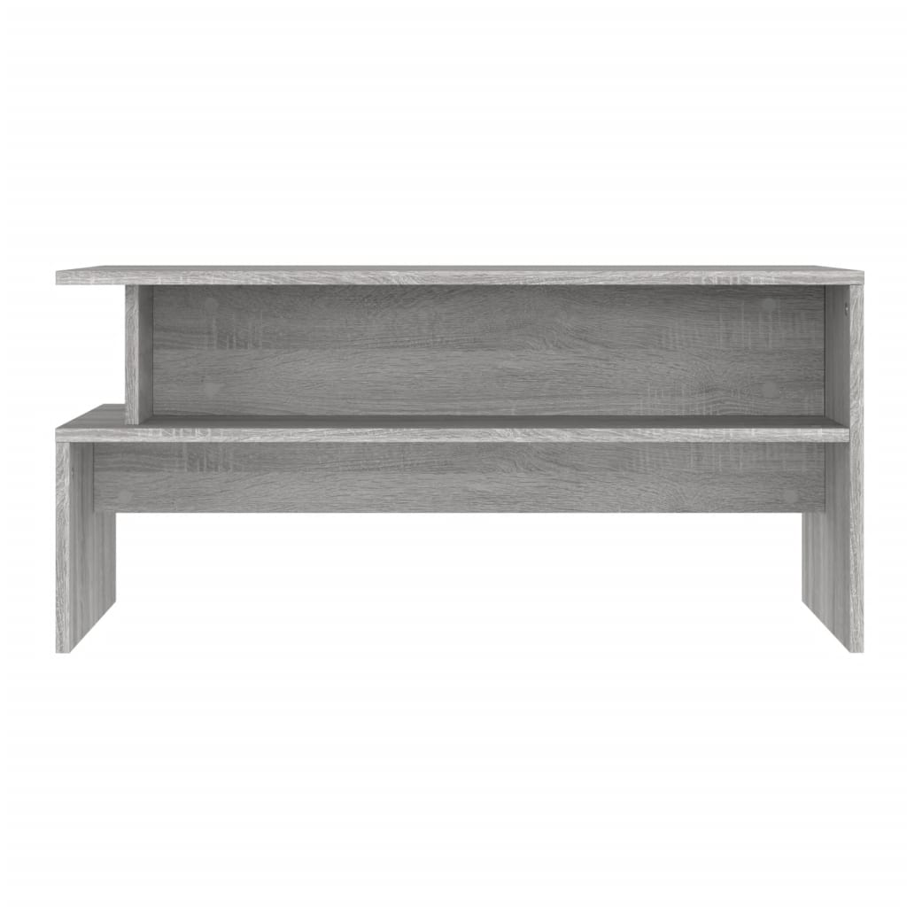 Table basse sonoma gris 90x55x42,5 cm bois d'ingénierie - XIOS