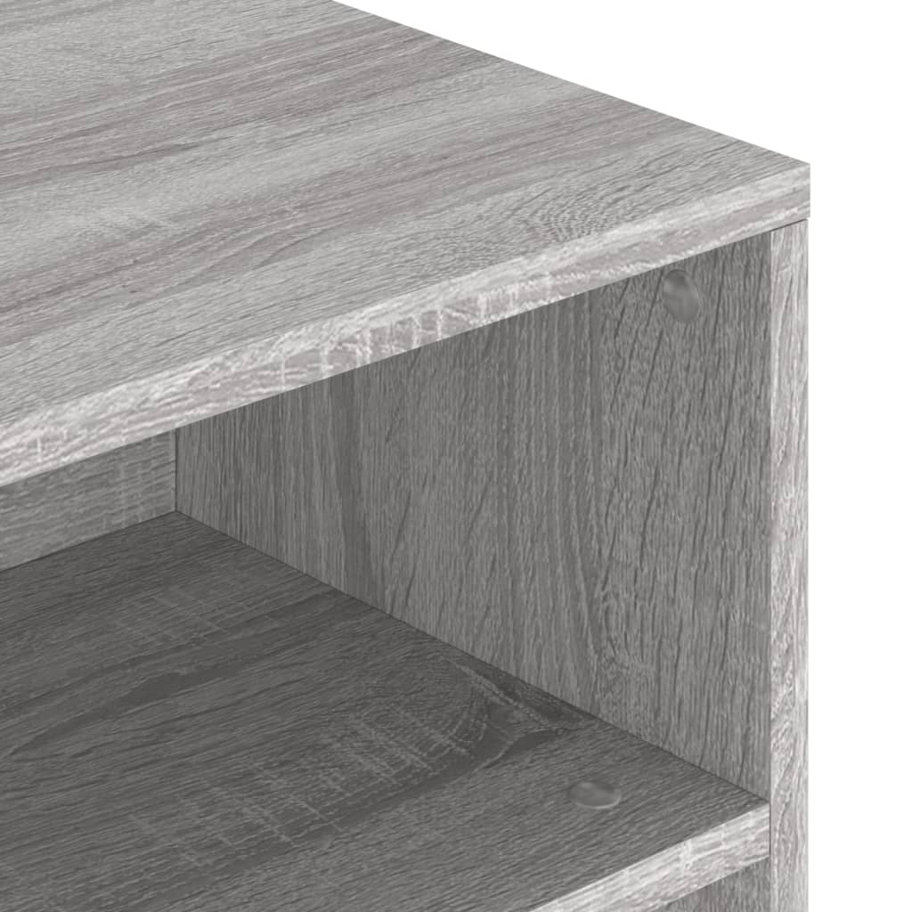 Table basse sonoma gris 90x55x42,5 cm bois d'ingénierie - XIOS
