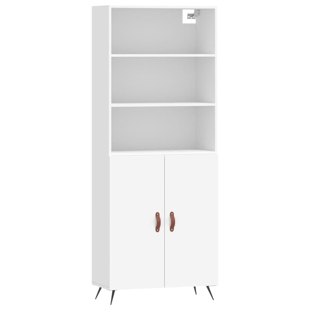 Buffet haut Blanc 69,5x34x180 cm Bois d'ingénierie Buffets & bahuts vidaXL   