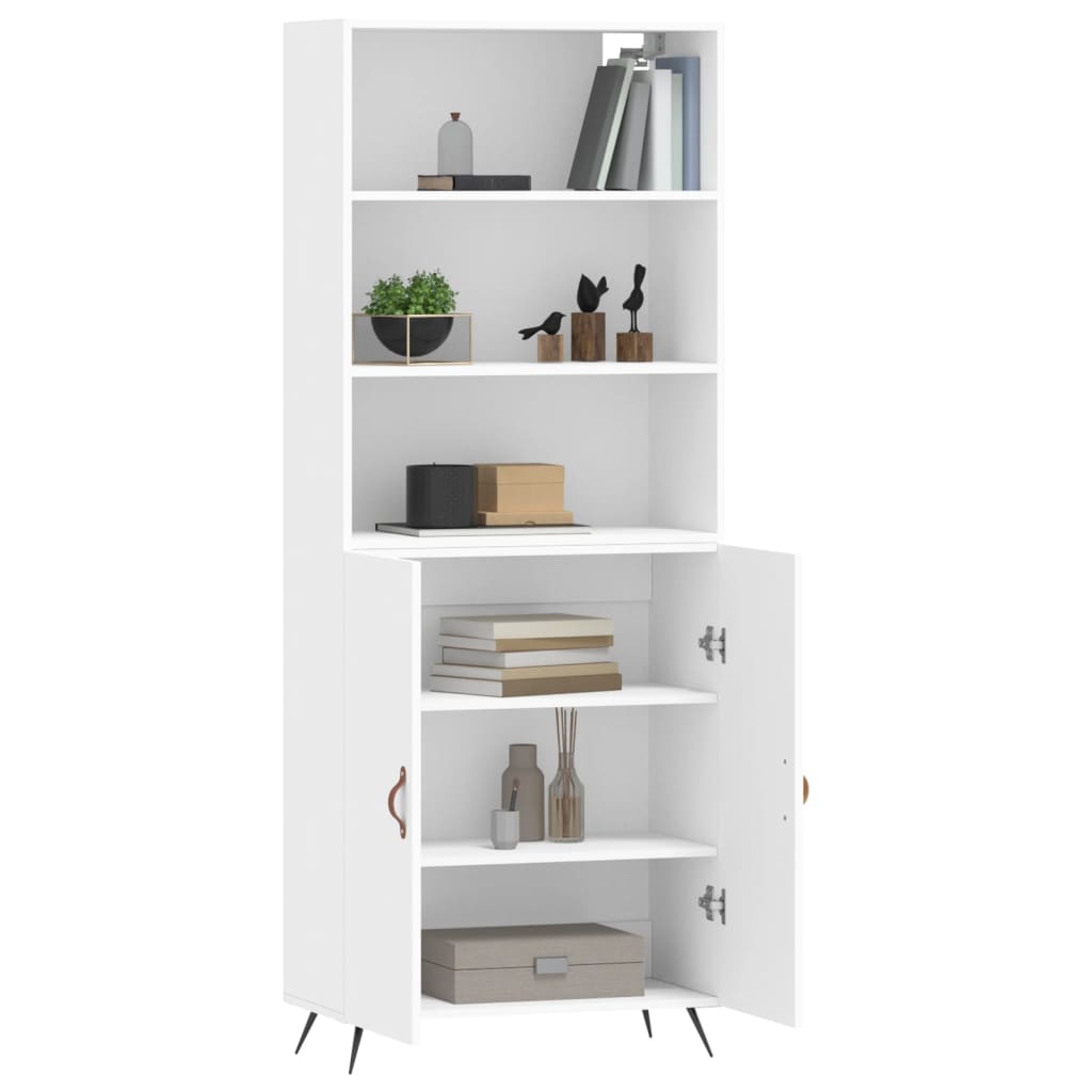 Buffet haut Blanc 69,5x34x180 cm Bois d'ingénierie Buffets & bahuts vidaXL   