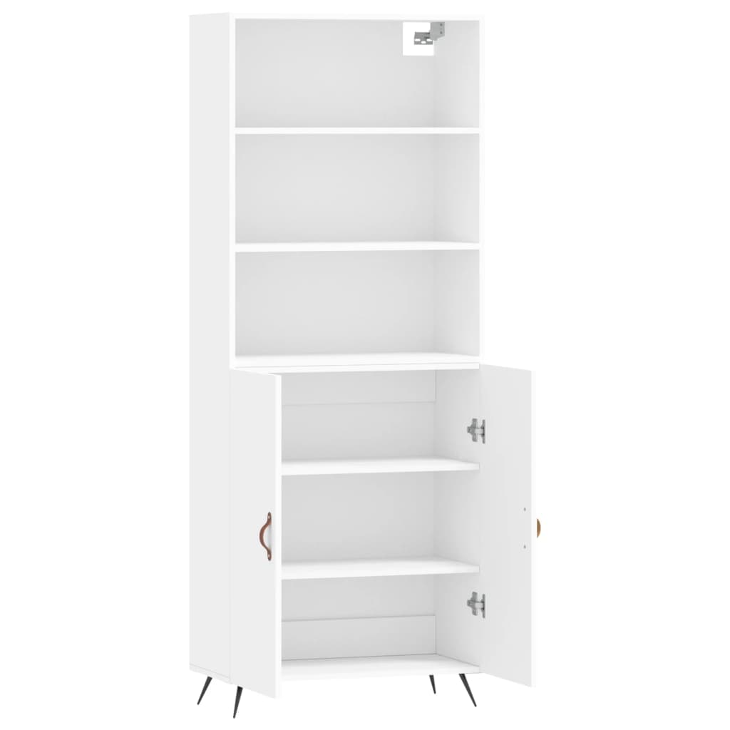 Buffet haut Blanc 69,5x34x180 cm Bois d'ingénierie Buffets & bahuts vidaXL   