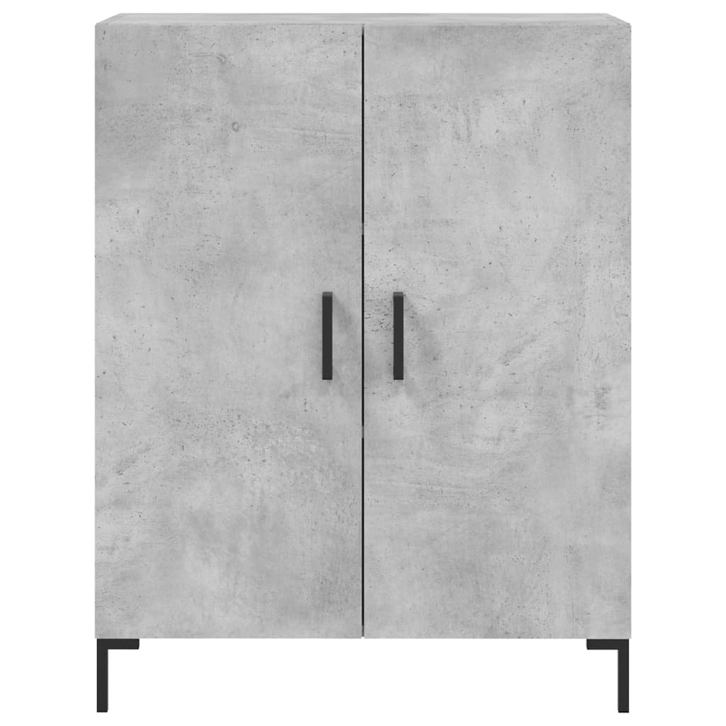 Buffet haut Gris béton 69,5x34x180 cm Bois d'ingénierie - XIOS