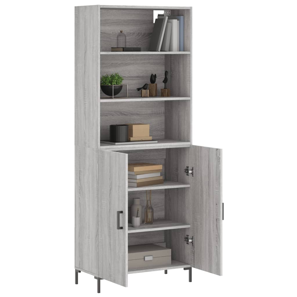 Buffet haut Sonoma gris 69,5x34x180 cm Bois d'ingénierie - XIOS