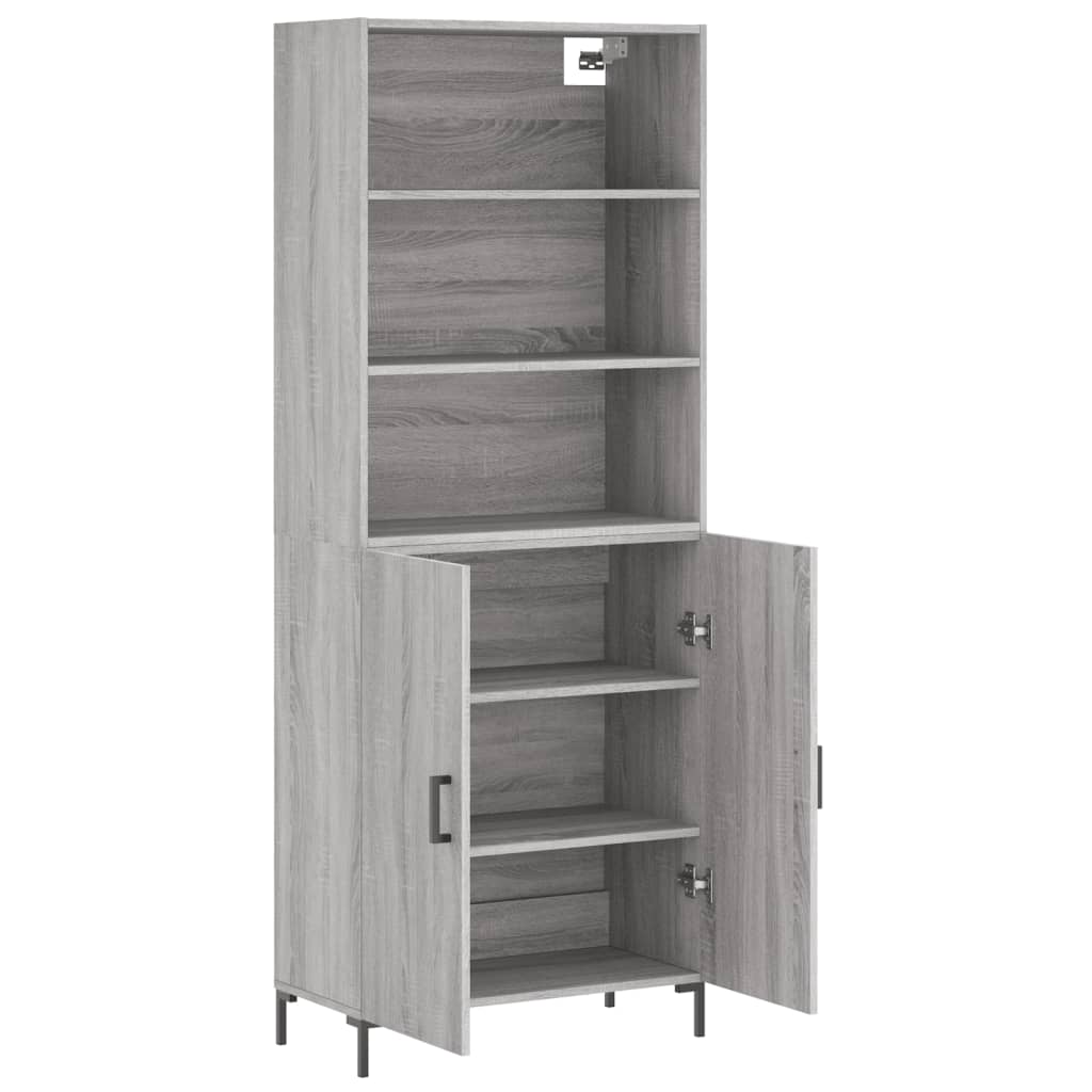 Buffet haut Sonoma gris 69,5x34x180 cm Bois d'ingénierie - XIOS