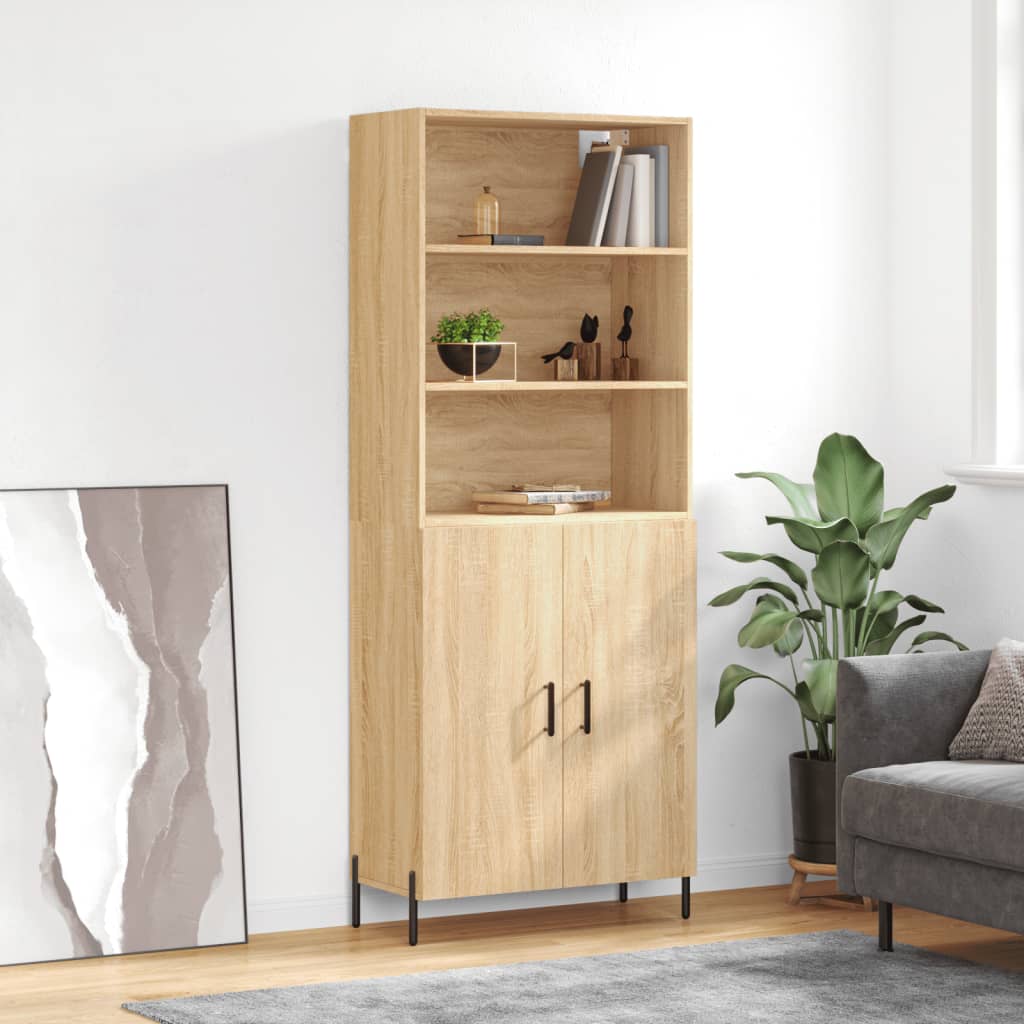 Buffet haut Chêne sonoma 69,5x34x180 cm Bois d'ingénierie - XIOS