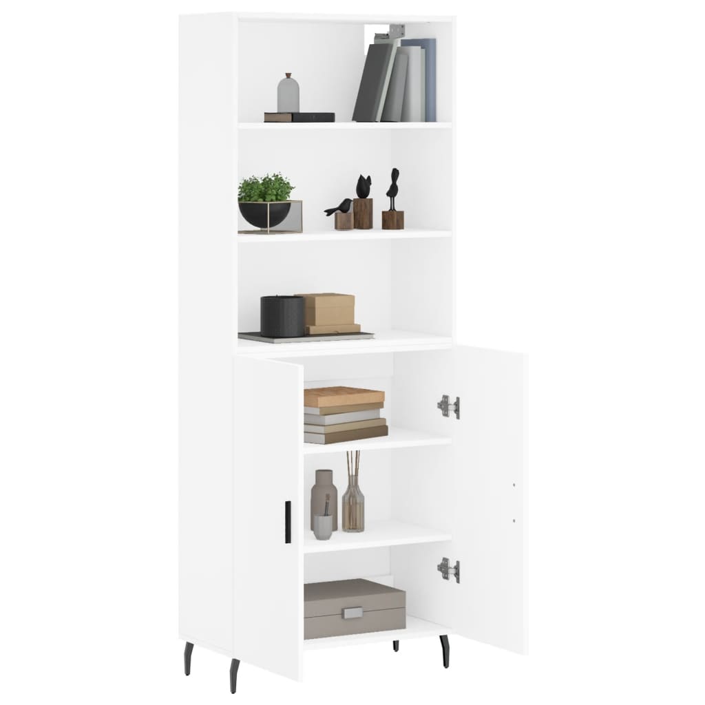 Buffet haut Blanc 69,5x34x180 cm Bois d'ingénierie - XIOS