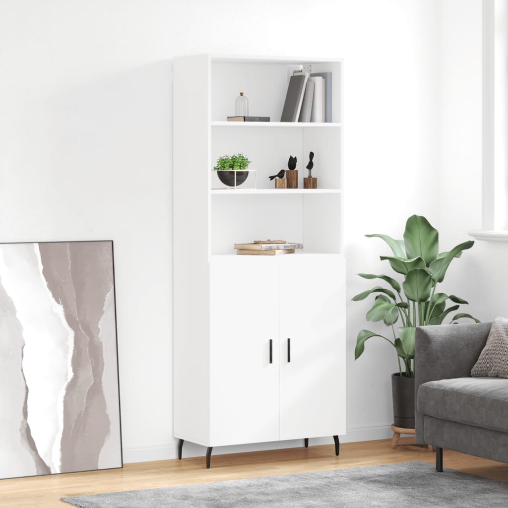 Buffet haut Blanc 69,5x34x180 cm Bois d'ingénierie - XIOS
