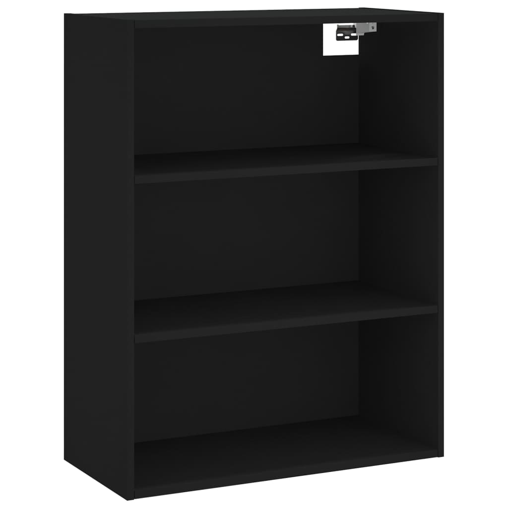 Buffet haut Noir 69,5x34x180 cm Bois d'ingénierie - XIOS