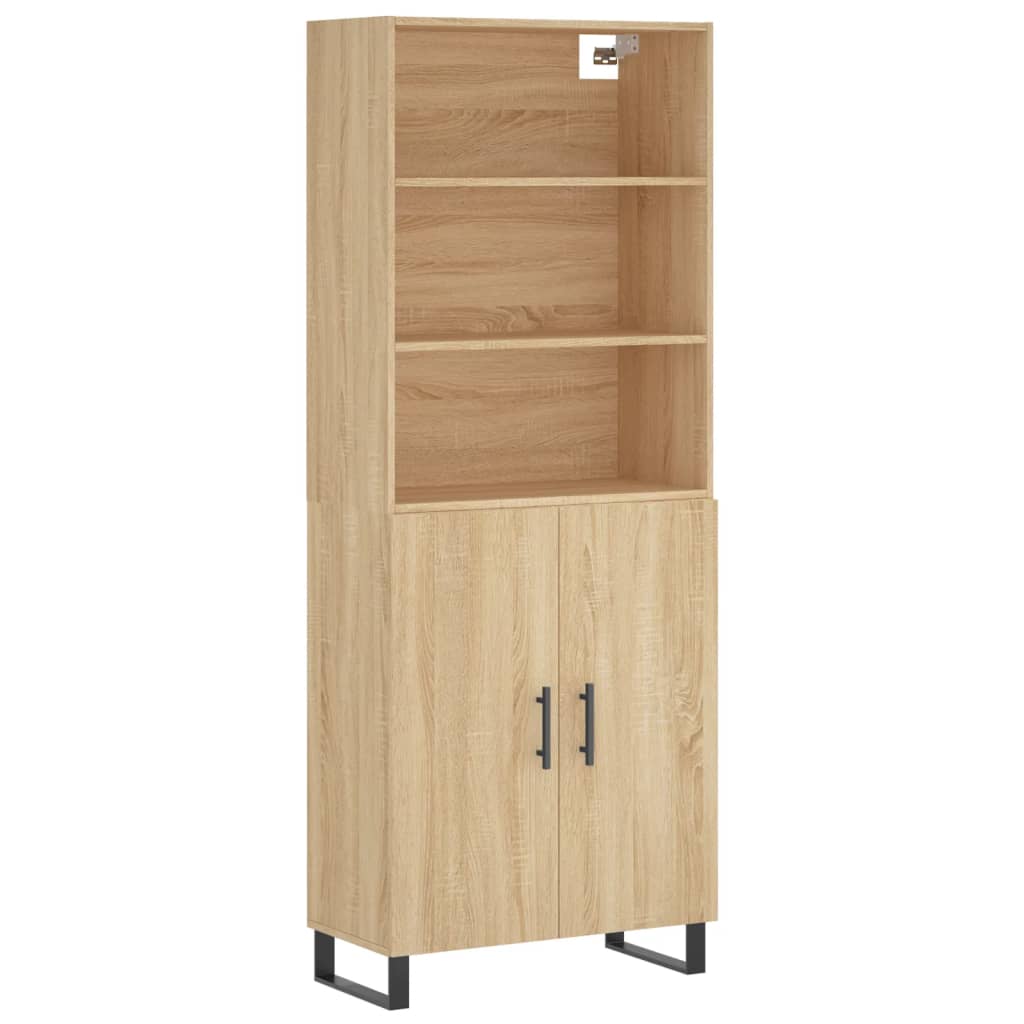 Buffet haut Chêne sonoma 69,5x34x180 cm Bois d'ingénierie - XIOS