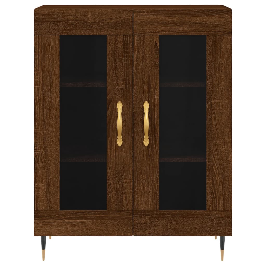 Buffet haut Chêne marron 69,5x34x180 cm Bois d'ingénierie - XIOS