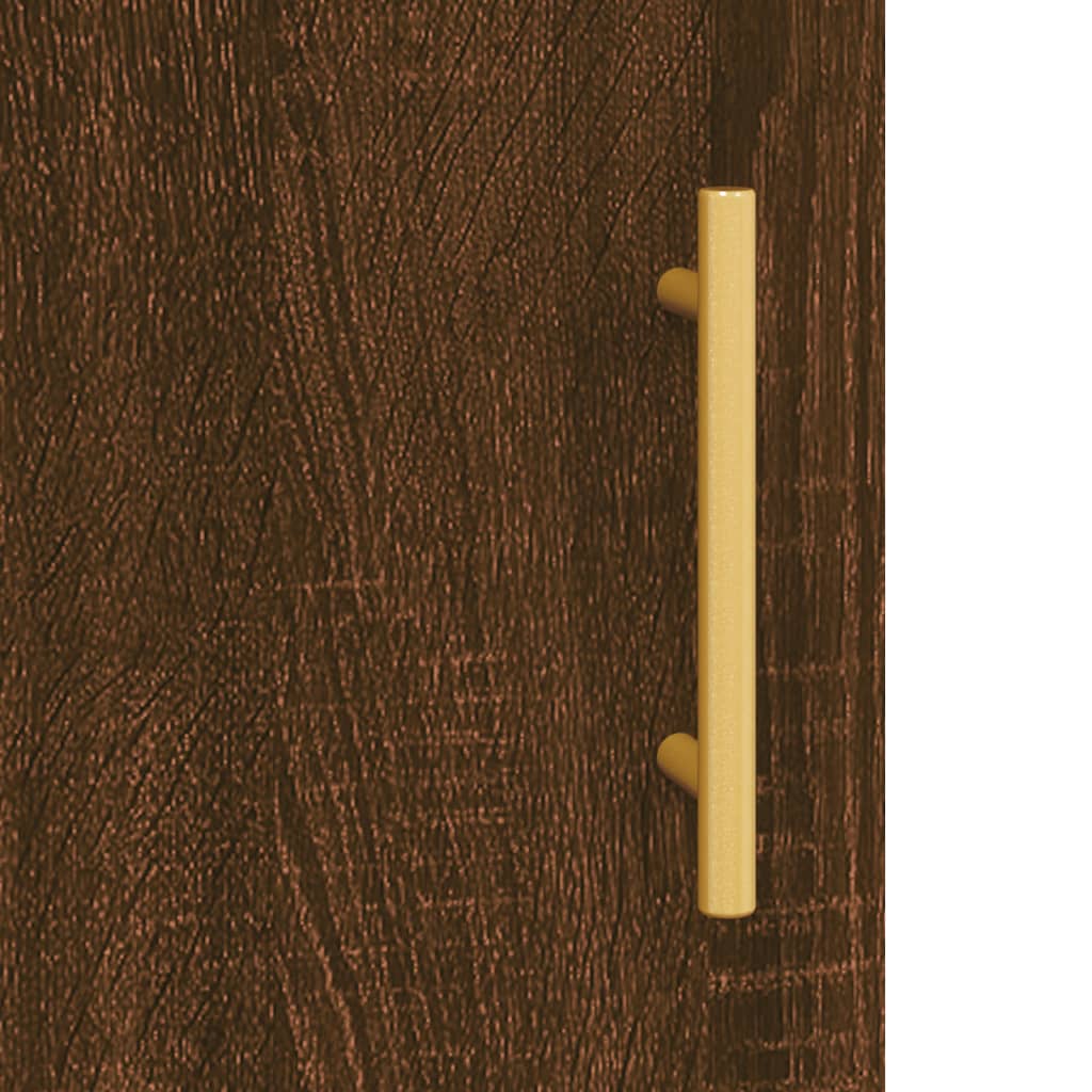 Buffet haut Chêne marron 69,5x34x180 cm Bois d'ingénierie Buffets & bahuts vidaXL