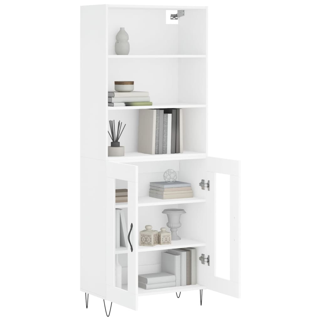 Buffet haut Blanc 69,5x34x180 cm Bois d'ingénierie - XIOS