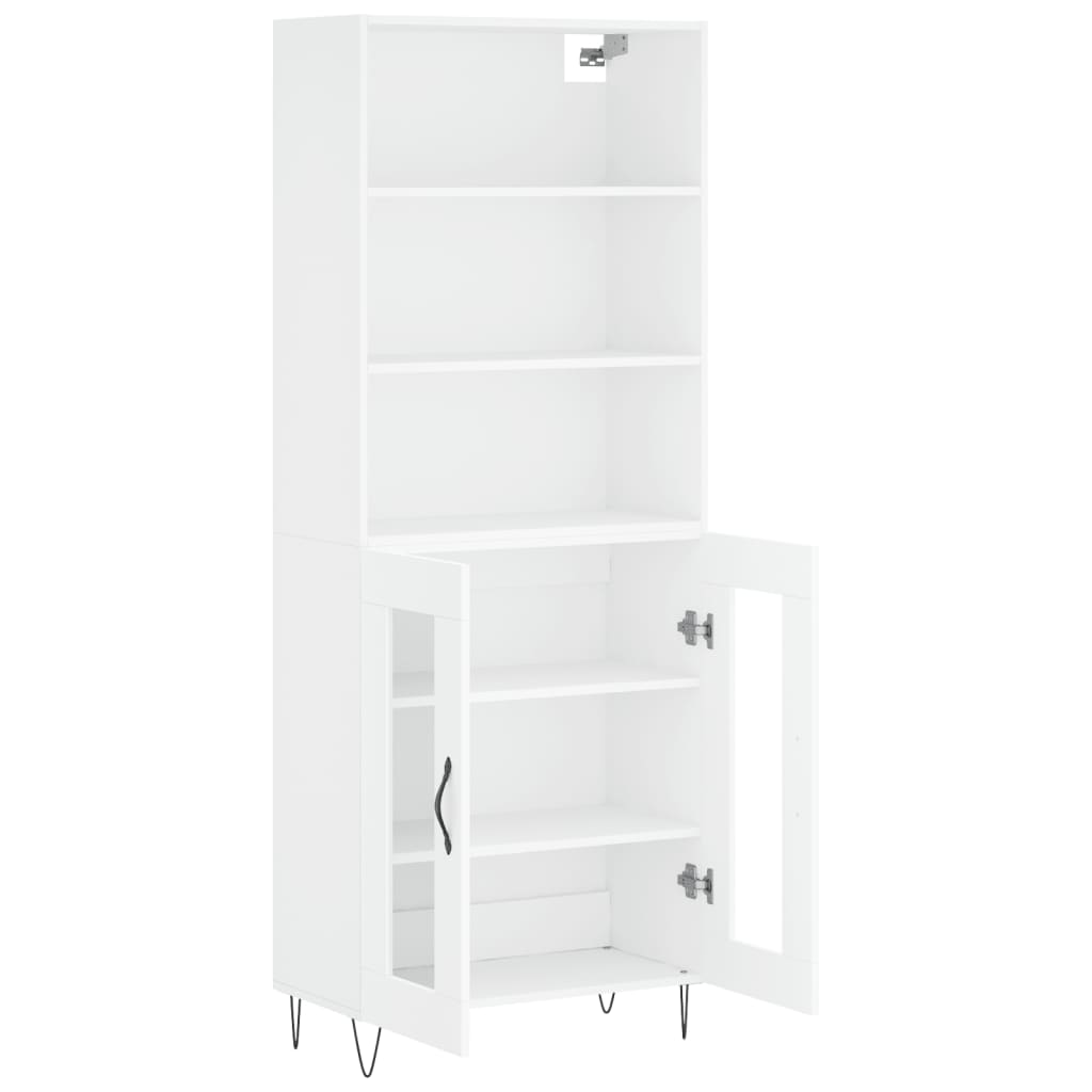 Buffet haut Blanc 69,5x34x180 cm Bois d'ingénierie - XIOS